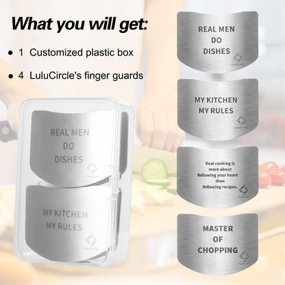 Finger Guards for Cutting, Stainless Steel 304 Finger Guard for Cutting Food, Finger Protectors, Finger Protector, Avoid Hurting when Slicing and Dicing, Black 2 Pieces