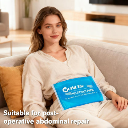 Ice Packs for Injuries Reusable Gel - Hot Cold Gel Ice Pack for Injury, Pain Relief, Rehabilitation - Flexible Ice Packs for Knee, Shoulder, Back, Neck, Wrist - 4.7" x 12.2"