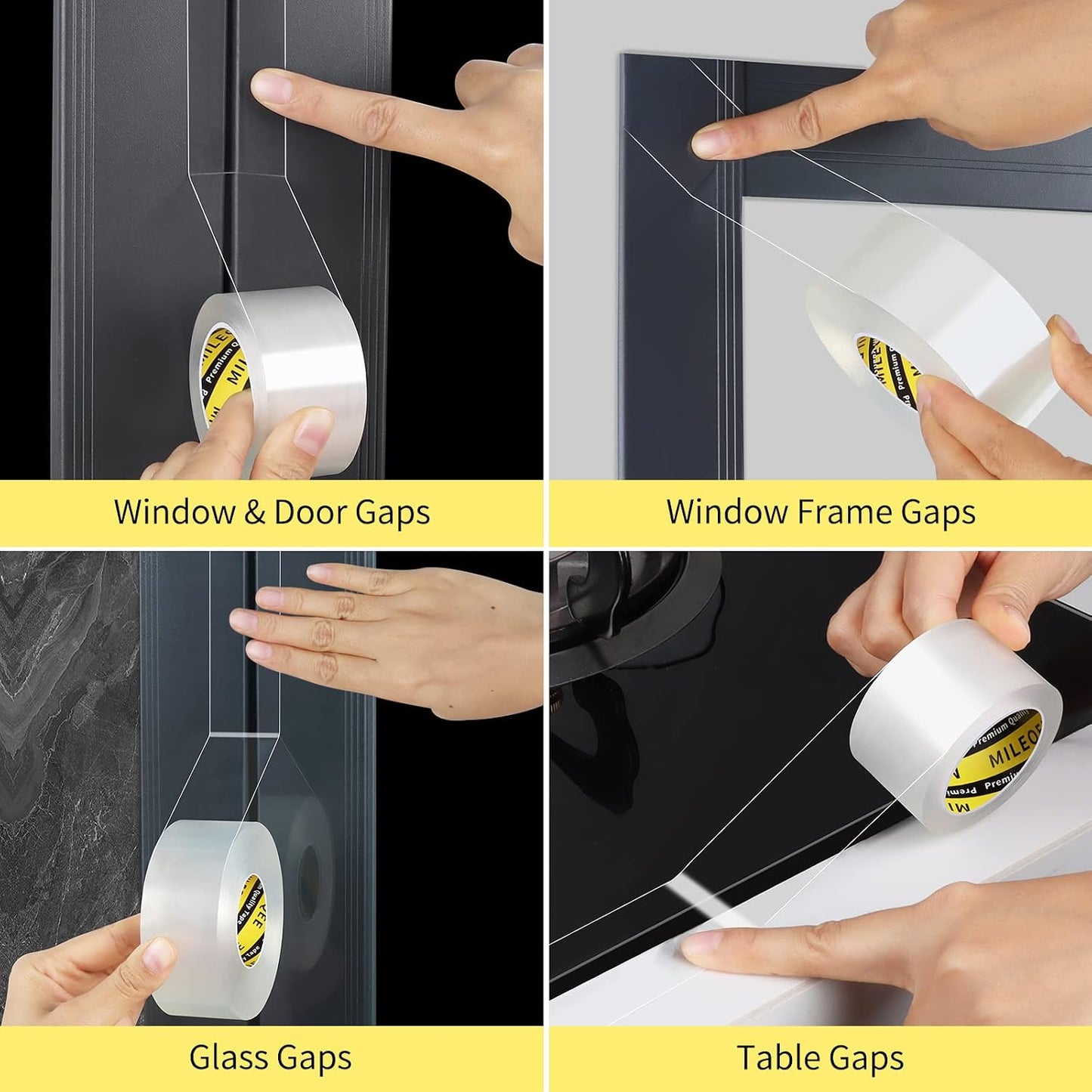Window Seal Strip Tape for Winter Clear,1in x 32.8FT | Weather Stripping Sealing Insulation Tape for Windows and Door, Window Frame Sealer Draft Blocker Doors Seals Strips
