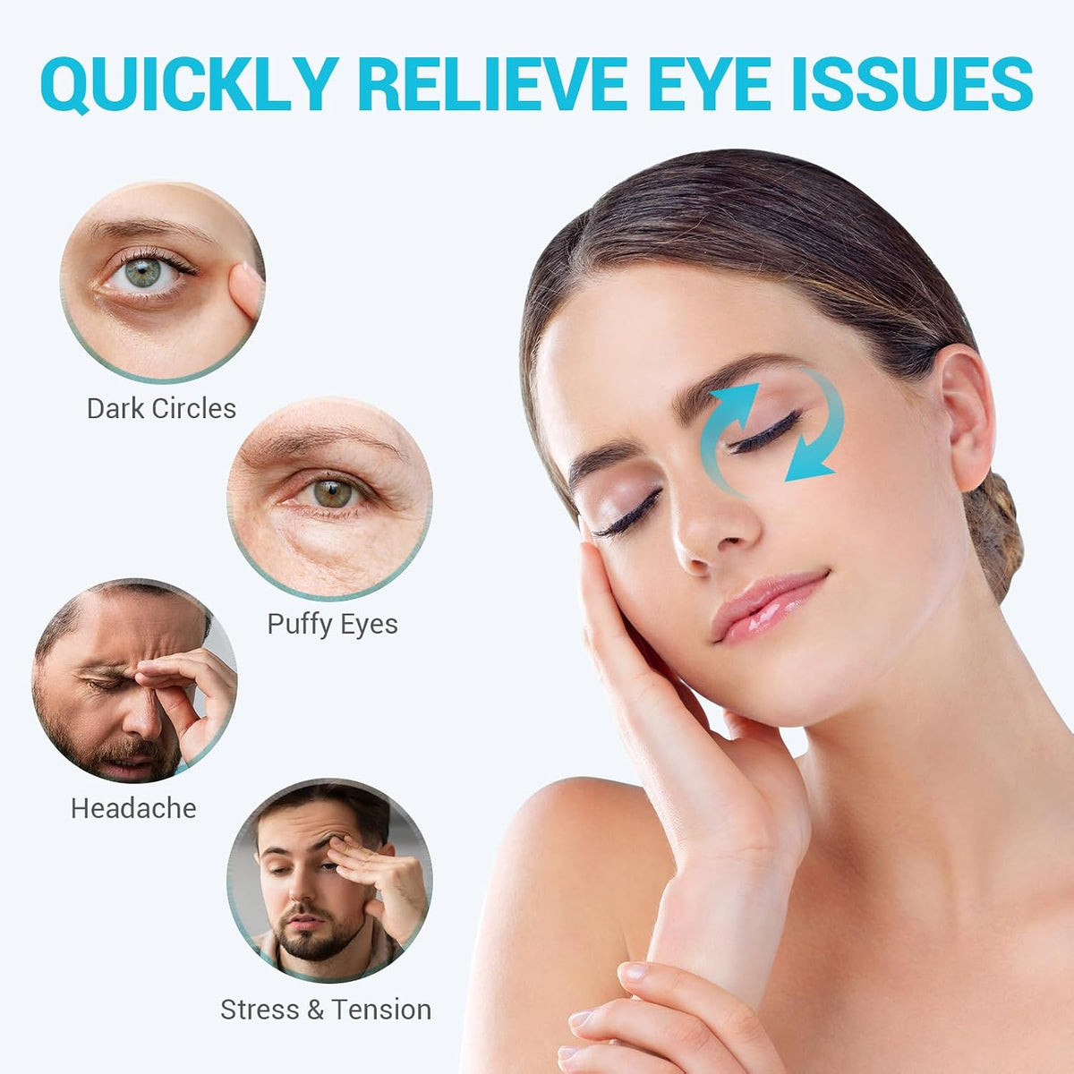 Comfytemp Cold Gel Eye Mask, Cooling Eye Ice Pack for Puffiness