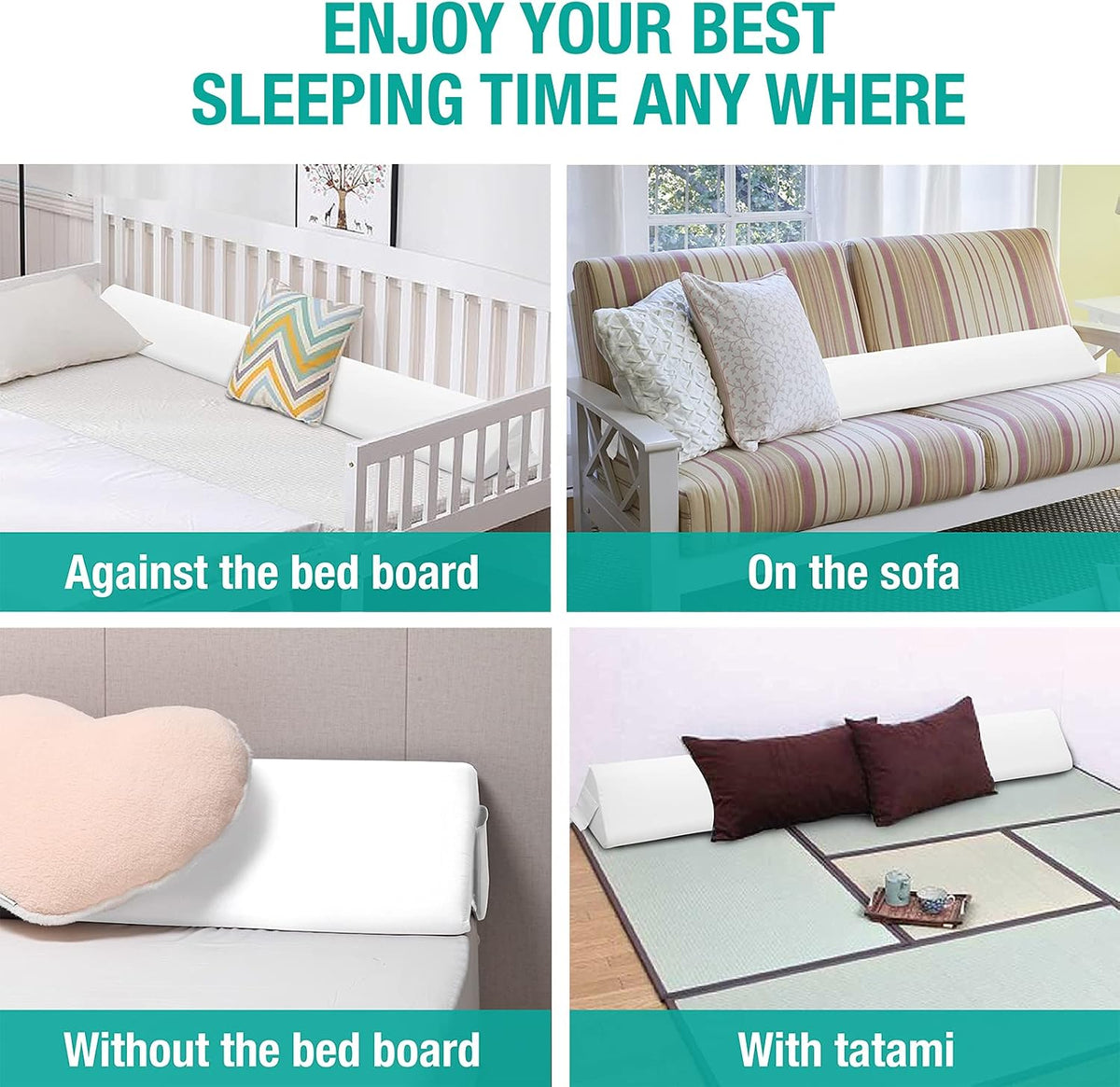 Vekkia Bed Wedge Pillow for Headboard Gap,Bed Gap Filler(0-6") King
