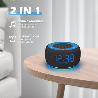 Buffbee Pro 2nd Gen| Sound Machine, Alarm Clock with Bluetooth Speaker