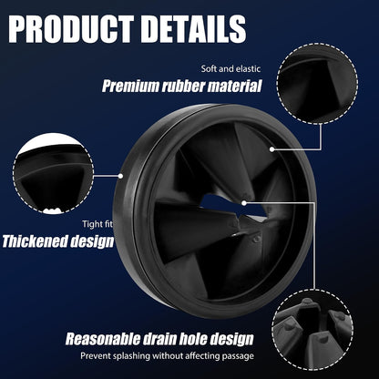 3 3/8" Garbage Disposal Splash Guard Replacement for InSinkErator Evolution | QCB-AM rubber Drain Insert, Sink Baffle, Garbage Disposer Accessories, Upgraded Removable Quiet Collar Drain Plugs, Black