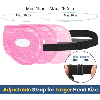 BeeVines Gel Eye Mask, XL Size Cooling Ice Masks for Puffy Eyes (2 Pack)