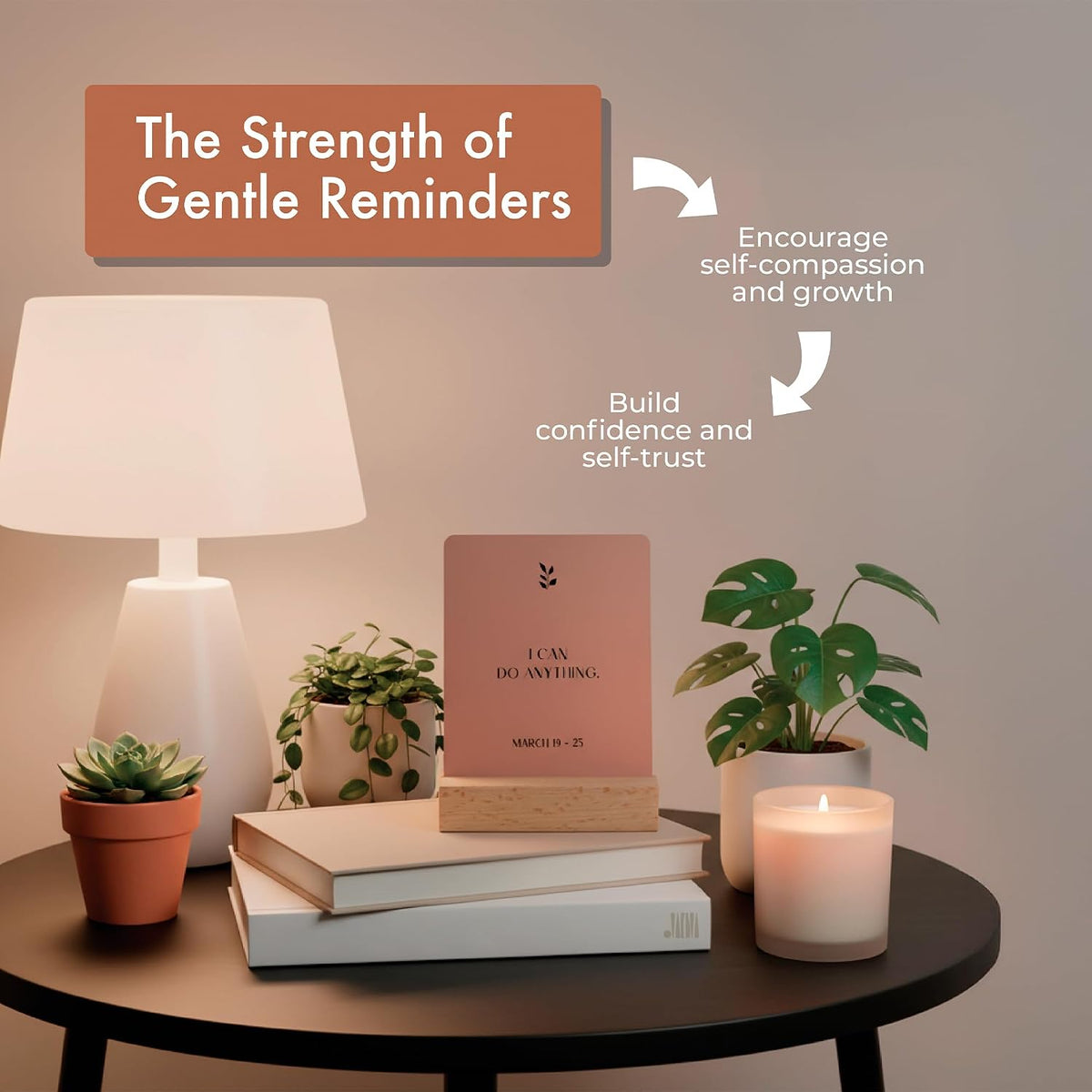 Positive Affirmation Cards Weekly Calendar | 52 Aesthetic Encouragement Mindfulness Desk Cards for Every Week of the Year, Daily Self Mantras For Mental Wellness, Great Motivational Gift For Women & Men