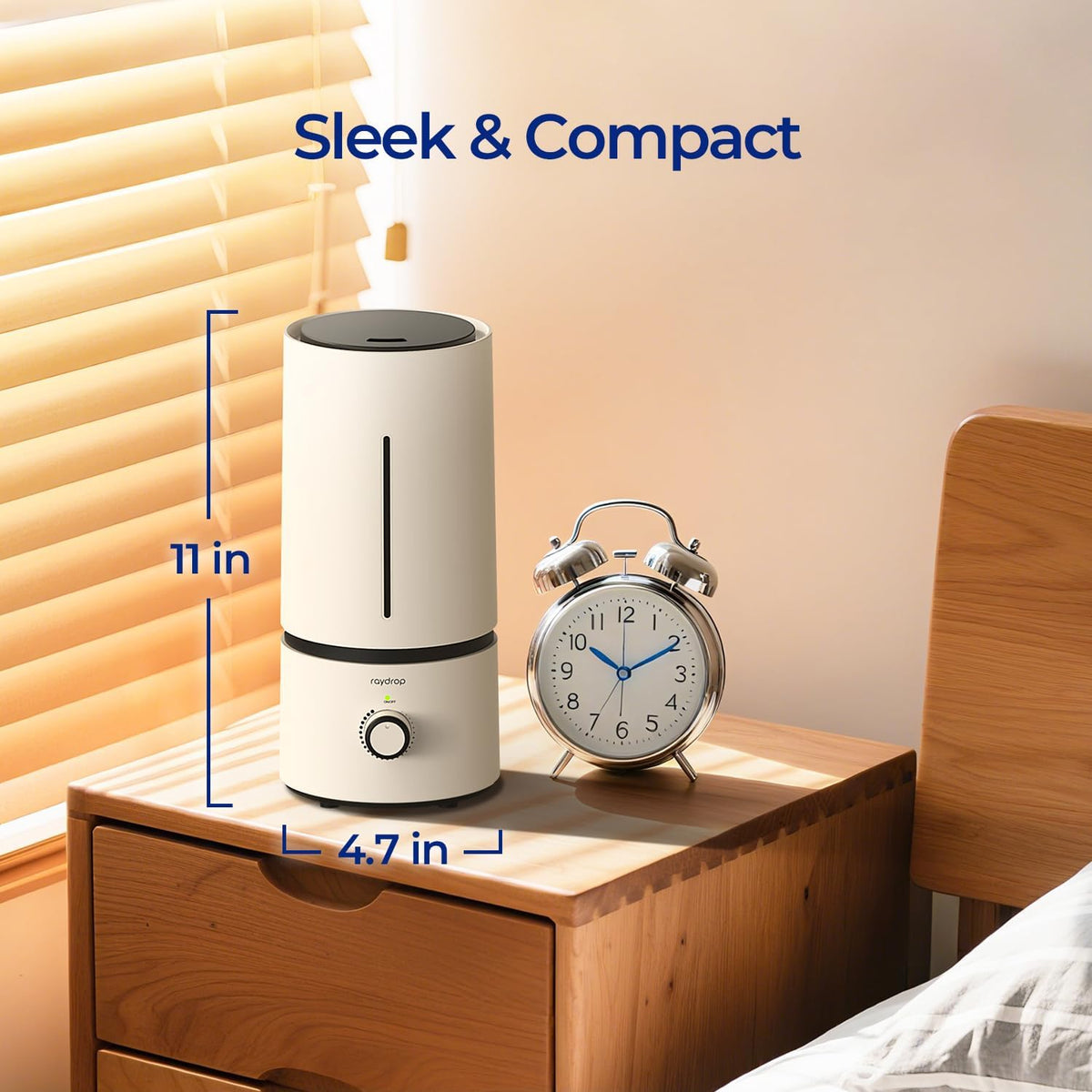 raydrop 1.7L Cool Mist Humidifier for Bedroom Nightstand