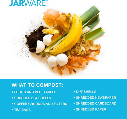 Jarware Herb Saver Lid for Wide Mouth Mason Jars, Green
