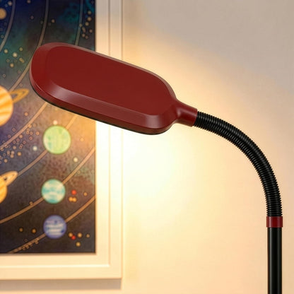 Brightech Litespan - Bright LED Floor Reading Lamp for Over Chair Crafts and Reading, Esthetician Light for Lash Extensions, Gooseneck Adjustable Standing Lamp for Living Room, Bedroom, Office - Black