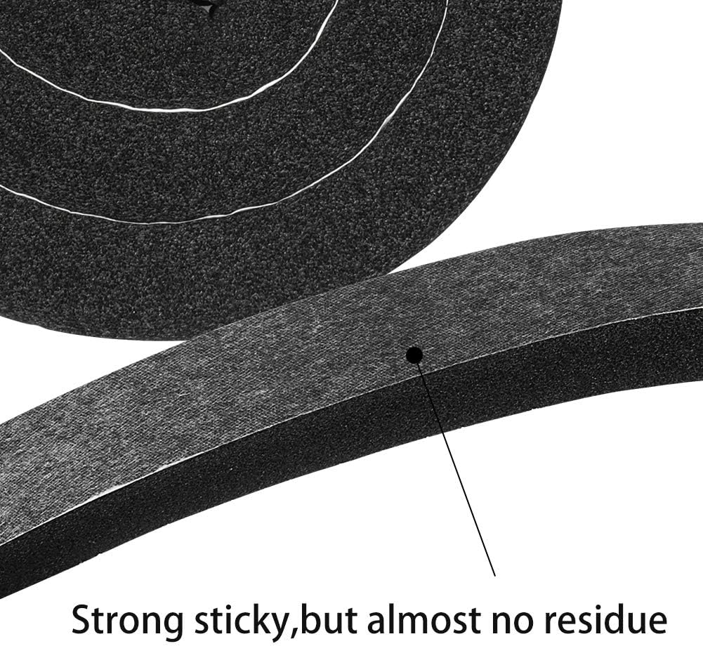 2 Rolls Foam Seal Tape for Door Window Insulation, Soundproof and Shockproof Foam Adhensive Strip, 3/8" Wx3/16 T Single Sided Foam Tape, Cold Air and Draft Closed Cell Seal Strip,Total 32FT
