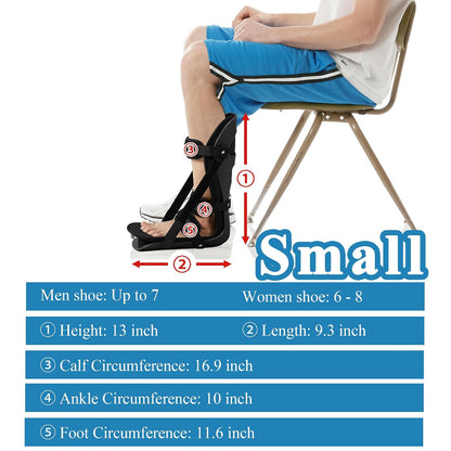 Plantar Fasciitis Night Splint, Sleeping Stretch Boot, Grey, M | Adjustable Foot Splin for Fascia, Pain Relief, Achilles Tendonitis, Stretching, for Men & Women, fits Right or Left Foot