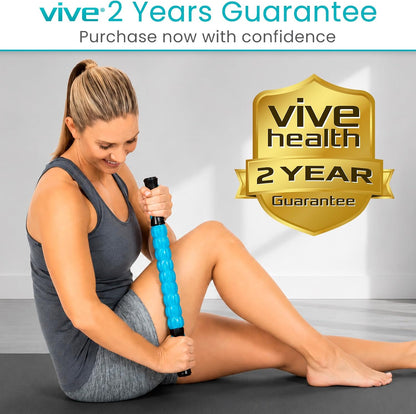Vive Massage Stick Roller for Muscle, Back, Legs - Deep Tissue Body Fascia