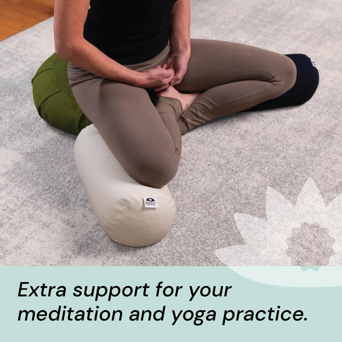 Buckwheat Neck Bolster, Husk Cervical Sleep Roll, Great for use as Body Pillow or in Your Yoga Practice (Burgundy)