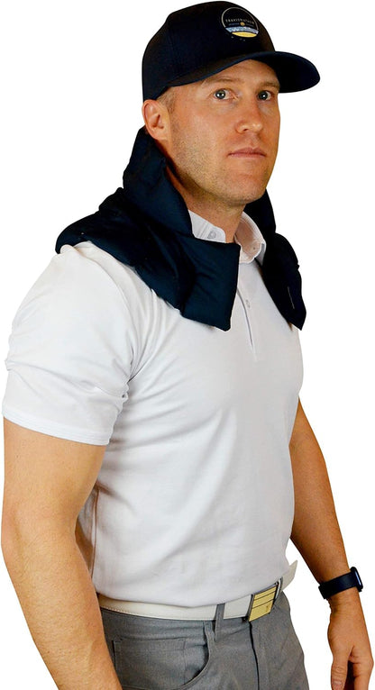 Nature's Approach Neck & Shoulder Wrap, Indigo | 12-herb rice & flaxseed wrap drapes over neck and shoulders for hot or cold therapy