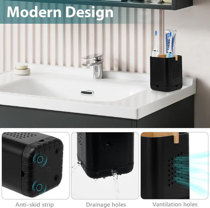 Boperzi Toothbrush Holders, Kids Toothbrush Holder with Drainage, Detachable Anti-Slip Electric Toothbrush Holder, Toothpaste Organizer Storage Caddy for Bathroom Countertop, Shower, Kitchen, Vanity