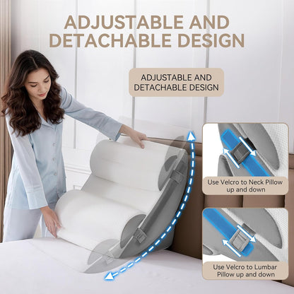 Yojoker Leg Elevation Pillows for Swelling, Memory Foam Wedge Pillow for Legs Blood Circulation, Leg Elevation Pillows for After Surgery, Knee Wedge Pillow for Sleeping Back Hip Ankles Relief