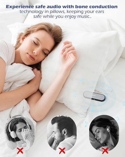 Under Pillow Bluetooth Speaker for Sleep (Black) | Bone Conduction, Comfortable, White Noise, 20-Hour Battery Life