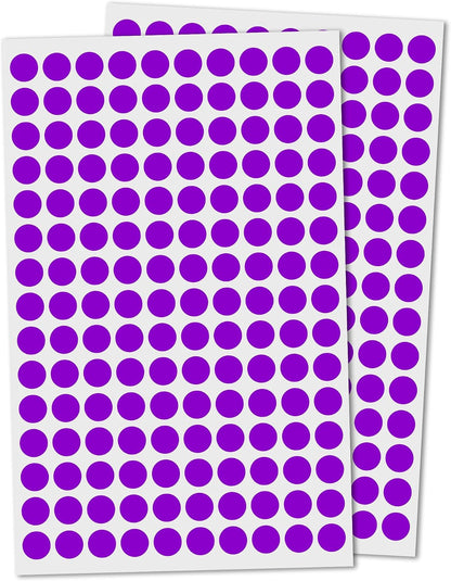 3000 Pieces, Small Colored Dot Round Stickers Labels - 10 Colors, 0.375"
