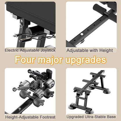 Fitness Full Body Traction Bed, Massage Cervical Traction Table for Lumber Stretching, Portable Inversion Table Alternative, Back Decompression Bench Machine for Home (Electric High)