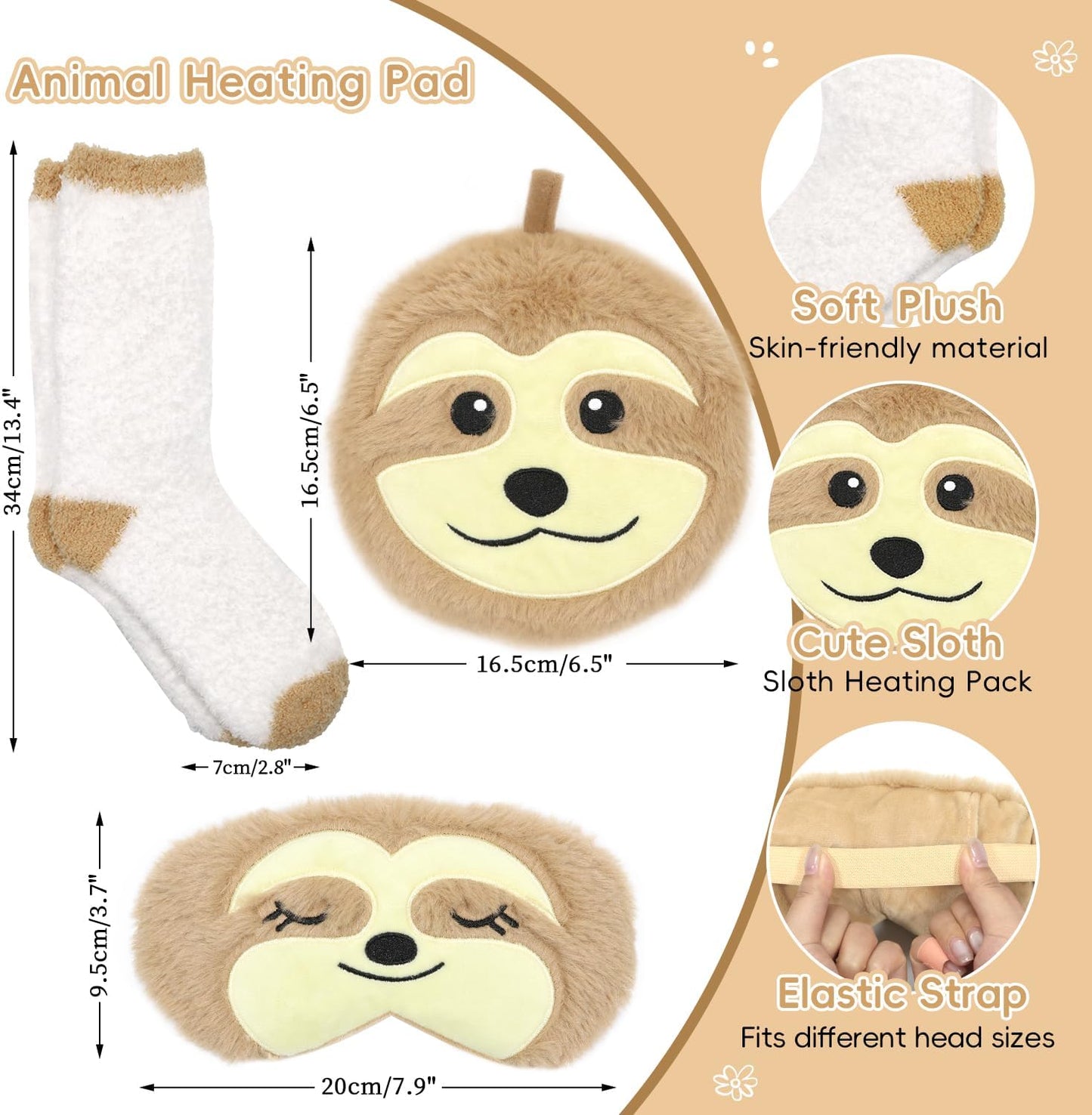 my novel things Microwave Heating Pad with Heated Eye Mask Compress Moist for Relieve Fatigue Period Cramps Uscented Microwavable Heating Pad Cute Bear for Women Birthday Christmas Gifts