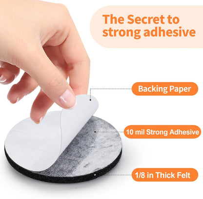 Felt Furniture Pads 300 Pieces, Furniture Pads for Hardwood Floors Black | Self-adhesive felt pads prevent scratches and noise, ideal for chair legs, suitable for hardwood floors and indoor furniture