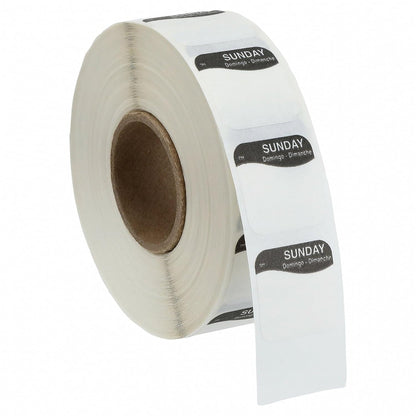 DayMark Safety Systems I132152 Day of The Week 3/4" Square Dissolvable Labels, Monday-Sunday, Label Dispenser Included (7,000 Labels)