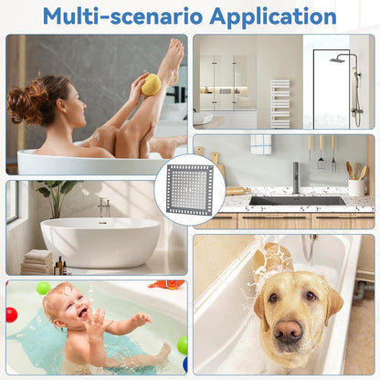 Shower Drain Hair Catcher,4.72",Hair Catcher for Bathroom Drain,Tub,Sink | Shower Drain Cover Protector,Easy Installation Clean,Prevents Clogged For Bathroom Shower Drain,Bathtub,Sink