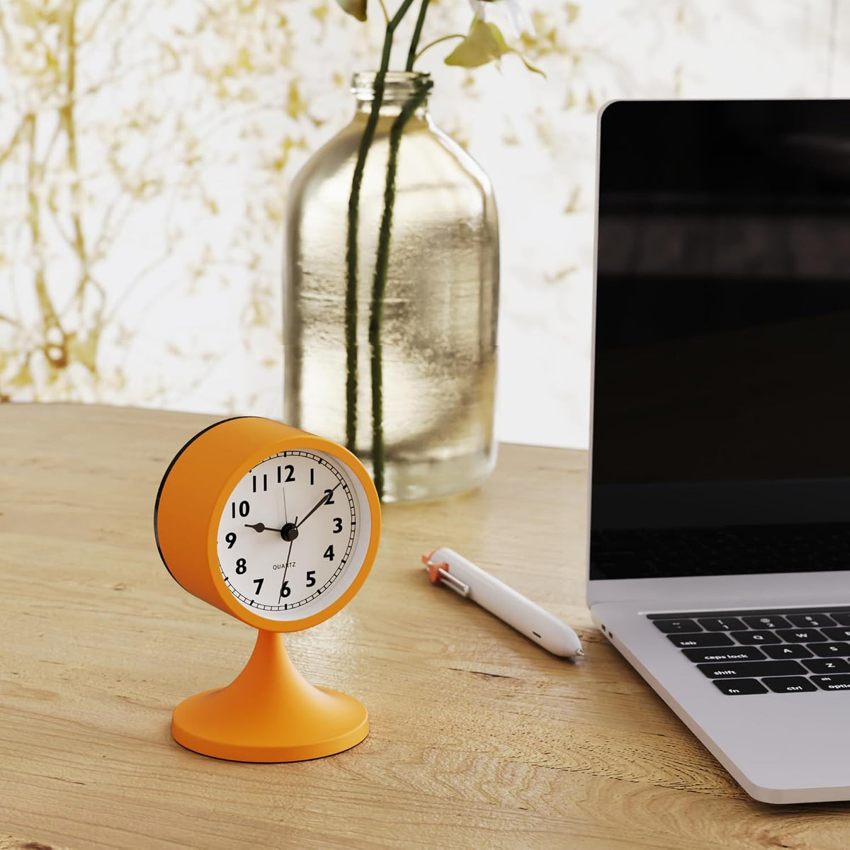 AYRELY® 3" Analog Alarm Clock, Retro Small Clock, Desk Clock for Bathroom