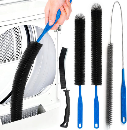 Dryer Vent Cleaner Kit, Dryer Cleaning Brush Vent Cleaner, Refrigerator Coil Cleaning Brush Clothes Trap Duct Remover, Appliance Brush, Home Dryer and Washer Lint Trap Cleaning Tool Set