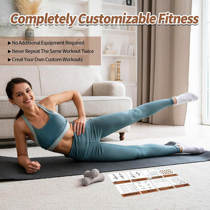 Half Balance Ball Workout Cards, 62 Exercises Cards Deck Large Size 5" x 3.5" Fitness Cards for Women & Men, Beginner Fitness Guide to Training Exercises at Home or Gym