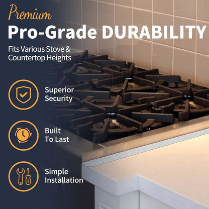 Stove Gap Covers Stainless Steel, 2 Pack Stove Gap Filler Easy Retractable Length 13.8" to 27.5", Width 0.79" Stove Gap Guards Range Trim Kit, Heat Resistant Guard Between Stove Top & Counter