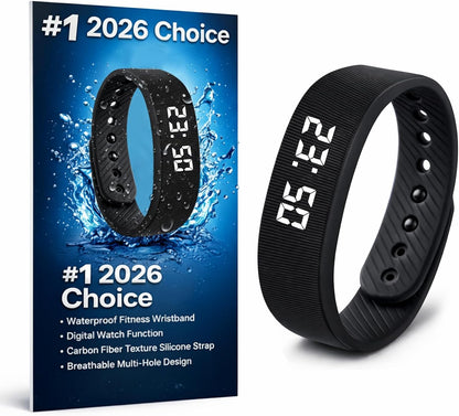 Vibrating Alarm Wristband Clock for Heavy Sleepers Wake Band Watch Bracelet Adults Silent Shock Vibration Wrist for Deaf People Wearable Loud Sleep Despertador Alarmas para Despertar