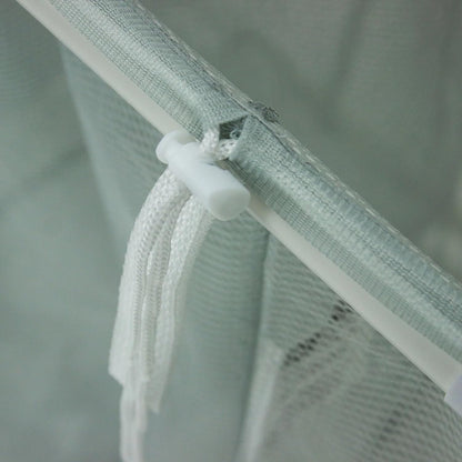 3-Bag Mesh Rolling Laundry Sorter Cart (Soft Silver), Easy Roll Casters, Space-Saving & Durable, Perfect for Bedroom & Laundry Room Easy-Sort Use