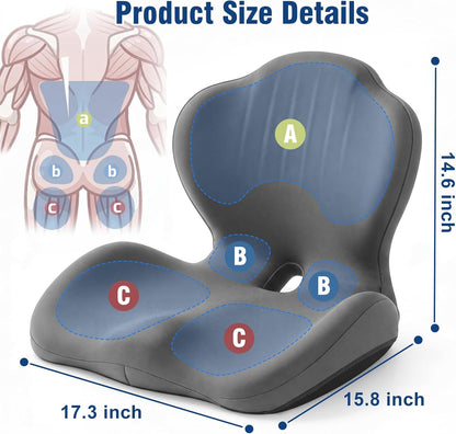 Car Seat Cushion Office Chair Cushion with Lumbar Support Pillow