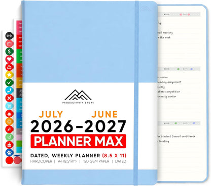 Dated, 2026 Planner, 5.8” x 8.3” - The #1 Productivity Planner to Achieve Your 2026 Goals - Planner 2026-2027 by PRODUCTIVITY STORE (A5, GREY)