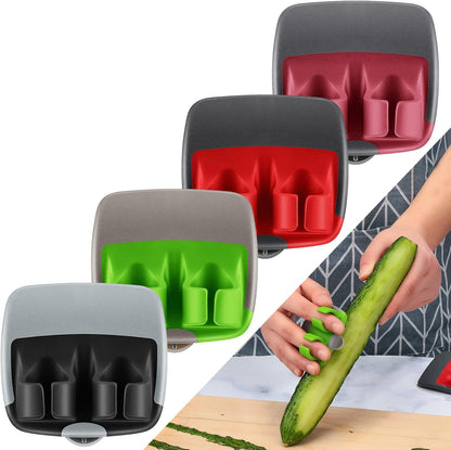 Mudder 4 Pieces Finger Vegetable Palm Peeler Kitchen Fruit Potato Peeler with Comfortable Rubber Finger Grip For Pumpkin Carrot Cucumber Potato