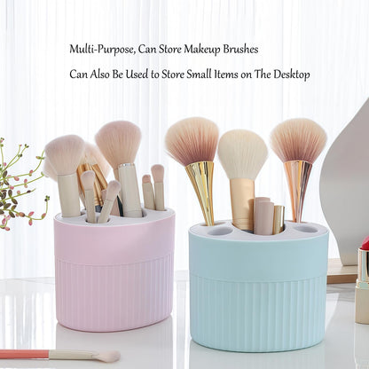 Toothbrush Holder for Bathroom Countertop, Multi-Slot Toothbrush Caddy with Drainage, Detachable Design, Non-Slip Base, Toothpaste Organizer (1, Blue)