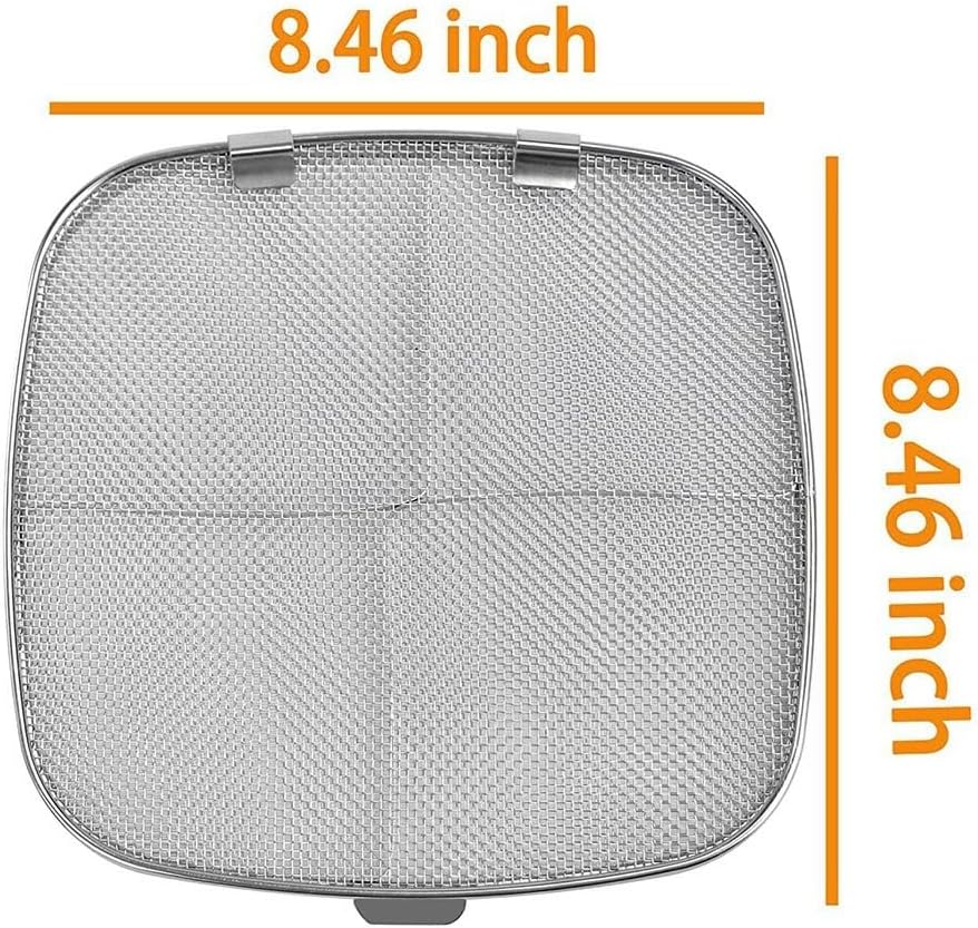 Splatter Screen For Cooking, Stainless Steel Double Layer Splatter Screen For Frying Pan, Grease Guard Oil for splash Guard Fryer Accessory Mesh Splatter Guard For IG600, IG601, And IG651(square)