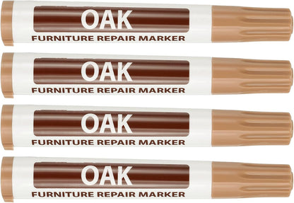 PATIKIL 4Pcs Furniture Markers Touch Up, Furniture Repair Kit Wood Markers for Scratches Wood Floor Holes Tables, Grey