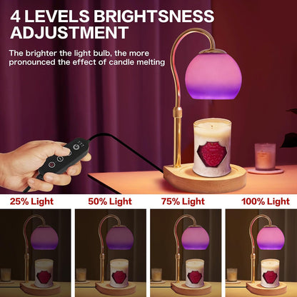 Candle Warmer Lamp with Timer 2H/4H/8H, Adjustable Height, Ocean