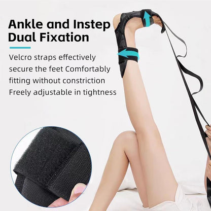 Stretching Strap with Loops and Detachable Foot, Fascia Stretcher Used, Foot & Calf Stretcher for Yoga, Gymnastics and Flexibility Training