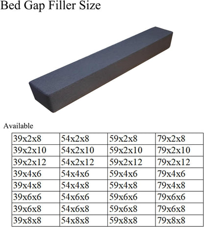 SAMTY Bed Gap Filler for headboard Space Gap Filler Bolster Stopper 54x6x4 | Full Bed, Closes Gaps Between Headboard And Mattress With Supportive Foam And Removable Washable Linen Cover