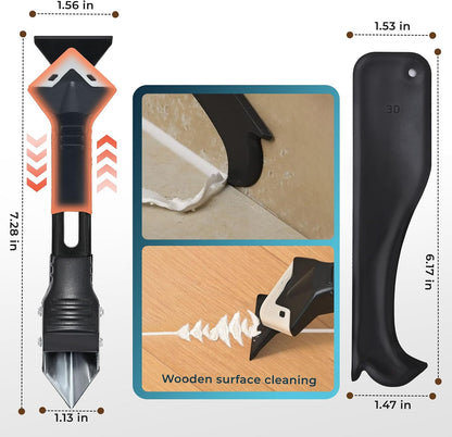 Silicone Caulking Tool, Caulk Remover & Grout Removal Tool | Sealant Finishing Smoothing Scraper Tools, Grout Removal Tool for Bathroom Shower Bathtub Tile Kitchen Sink Home Renovation
