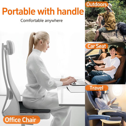 Sojoy iGelComfort 3 in 1 Foldable Gel Seat Cushion Featured with Memory Foam (A Must-Have Travel Cushion! Smart, Easy Travel Cushion) (Size: 18.5“ x 15" x 2")