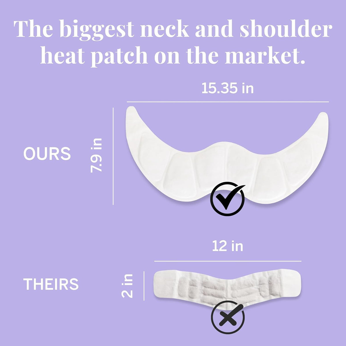 Pixie Heating Pad for Neck & Shoulder Pain Relief – Air Activated Heat Therapy for Muscle Tension, Upper Back Comfort, Custom Fit Contoured Warming Pads – Adhesive Wearable Heat Wrap