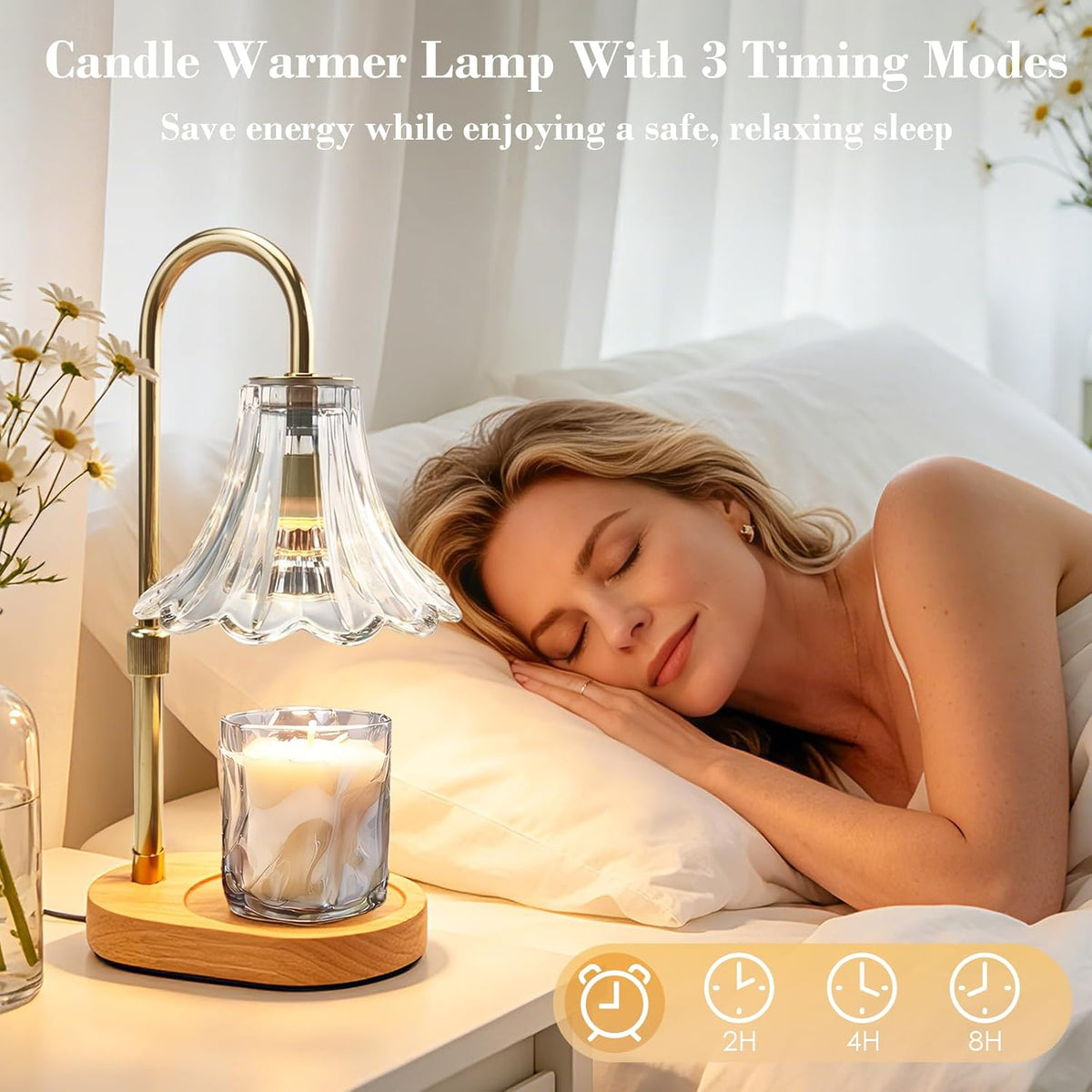 Adjustable Candle Warmer Lamp with Timer: Mothers Day Gifts Lamp fits All Candle Jar Home Decor - Wax Warmer for Scented Wax - Birthday Gifts for Women
