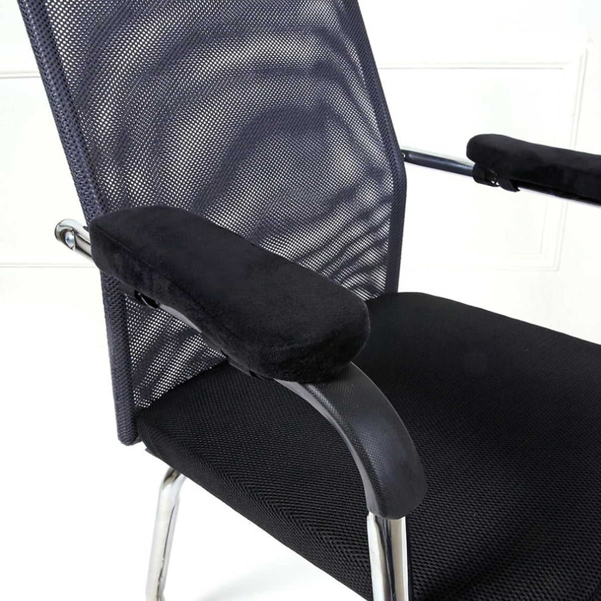 Black Single Office Chair Parts Arm Pad Memory Foam Armrest Cover Cushion Pad for Home Office Chair Comfortable Elbow Pillow