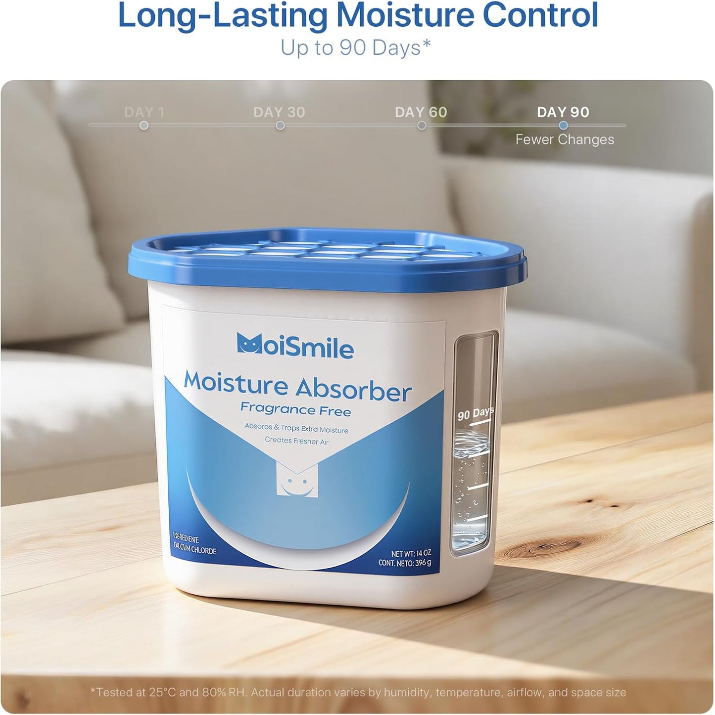 Moisture Absorbers with Activated Charcoal, Humidity Control & Air Deodorizing Preparations for Closet, Bathroom, Basement, Car & RV, 3 Pack