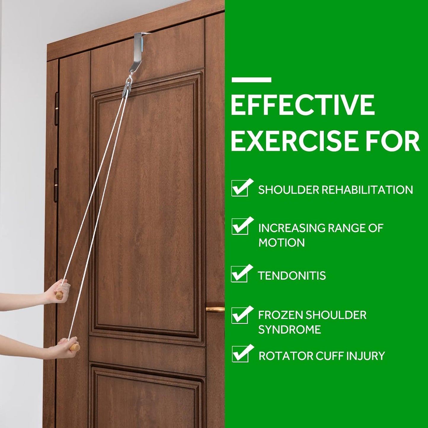 YPCBYNBS Shoulder Pulley,Over the Door Rehab Exerciser for Physical Therapy & Rotator Cuff Recovery
