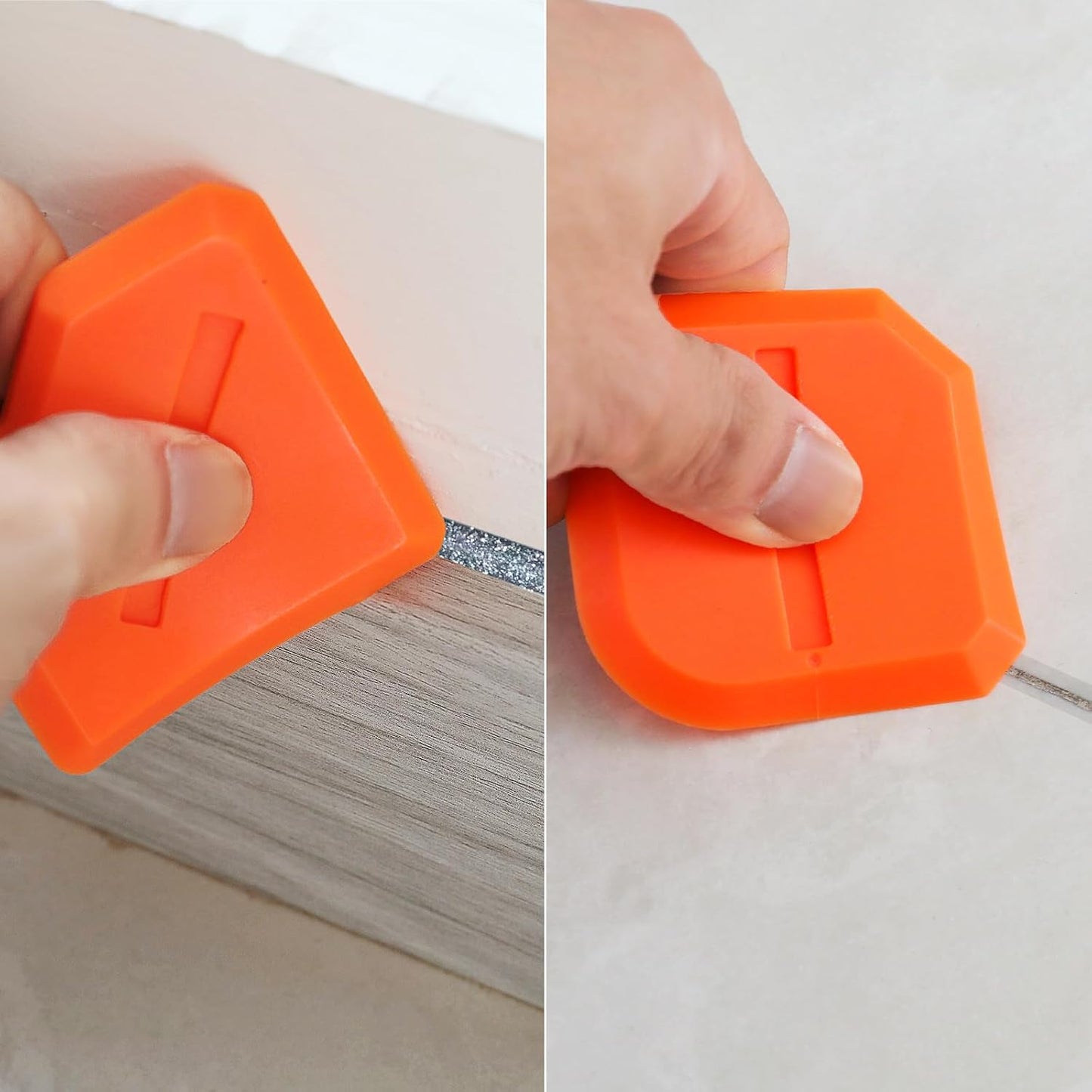 Silicone Caulking Tools Compatible with Sealant Grout Finishing Sealing 3 Pieces Orange Caulk Tool Kit Caulking Finishing Tools