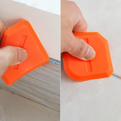 Silicone Caulking Tools Compatible with Sealant Grout Finishing Sealing 3 Pieces Orange Caulk Tool Kit Caulking Finishing Tools